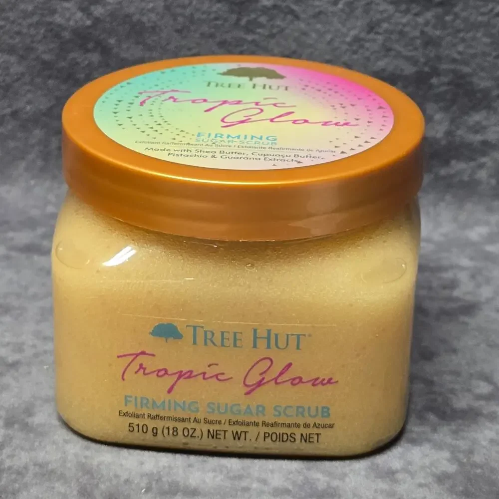 TREE HUT Tropic Glow Firming Sugar Scrub 18 oz | Exfoliating Body Care